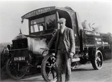 Cubitt & Walker's Napier Lorry, bodywork built by Frank Mann, Vicarage Street. Driver is John Martin Sandall