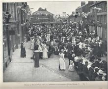 Dinner in the Market Place during the celebrations for the Coronation of George V.