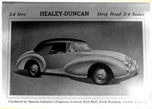 Duncan Industries (Engineers) Ltd. Park Hall, New Road, North Walsham. Healey-Duncan 2.4 litre drop head