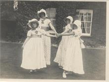 Elizabeth and Barbara Blewitt dance with Nancy and Jean Hart (daughters of Dr. Hart) at Aylsham House in the 1920's.