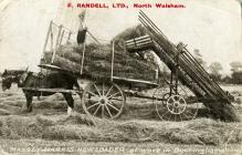 F. Randell Ltd. Postcard of Massey-Harris New Loader at work in Buckinghamshire