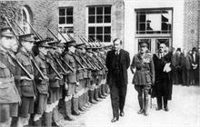 Guard of Honour.Paston School Cadet Force at the opening of a classroom block by Lord Eustace,President, Board of Education Photo-RML