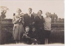 Kathleen and Joyce Keeble with Family in 1926 at 56 Station Road.
