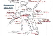 Map of public houses formerly in North Walsham