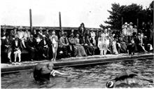 North Walsham Girls' High school 1931 swimming sports at the Paston Grammar School's swimming pool