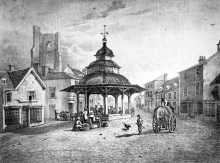 North Walsham market place drawing