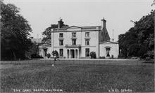 The Oaks, North Walsham. Probably Mrs Wilkinson with dog. Demolished in the 1930s
