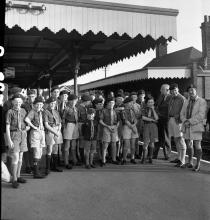 Scouts at North Walsham Main Station