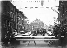 Setting up for the King George V Coronation celebrations 1911.