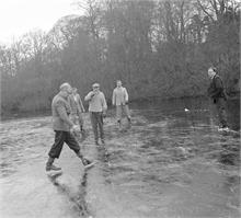 Skating on Captain's Pond in Westwick c1959.