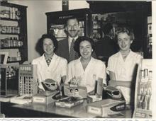 Staff of Ling's Chemist Shop 1957.