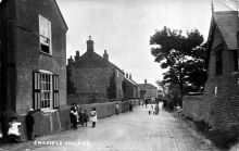Old postcard of Swafield Village high street in 1908.