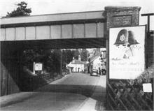 Town Station bridge, Norwich Road, North Walsham. c1950. Repaced in 1976 with the Bypass.