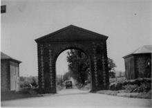 Westwick Arch, looking South. Originally dove-cot/ gateway to the Westwick Estate