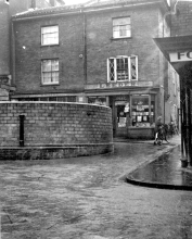 WWII Reservior in North Walsham Market Place. 1940.