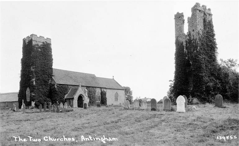 Photograph. Antingham Churches (North Walsham Archive).