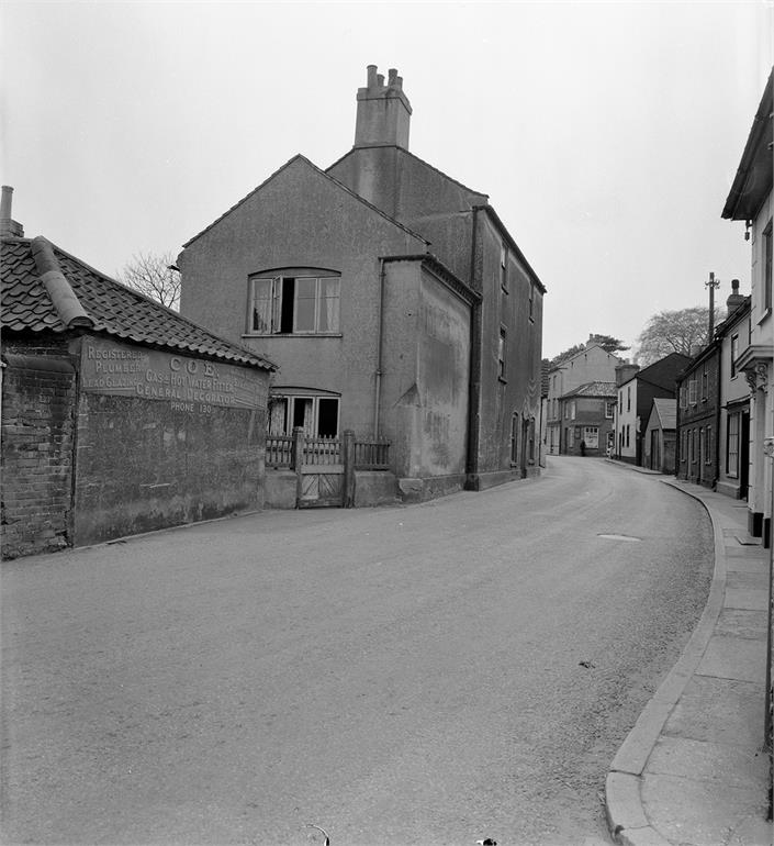 Photograph. Bacton Road and Church Street (North Walsham Archive).