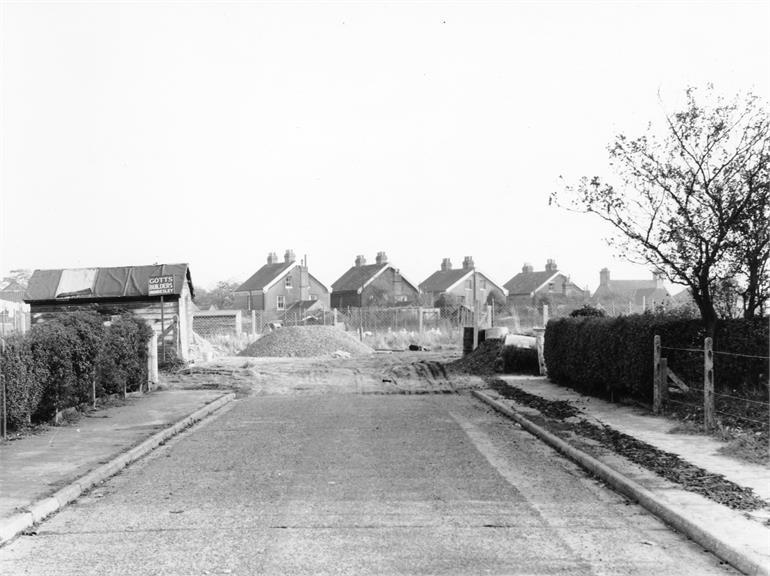 Photograph. Burton Avenue, North Walsham. 26th October 1959. (North Walsham Archive).