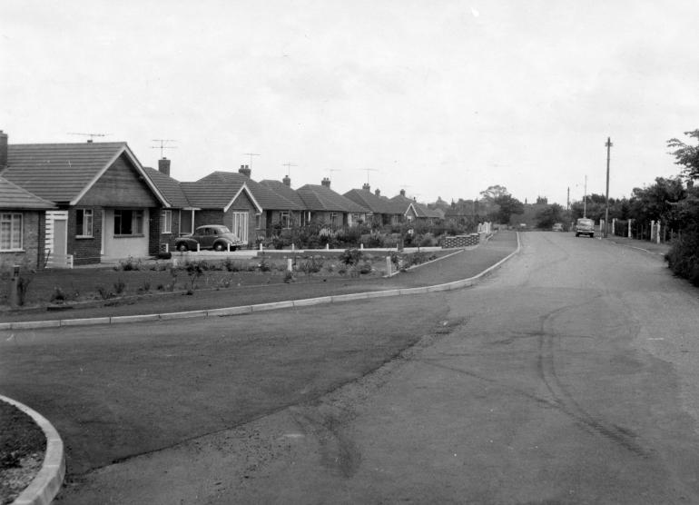 Photograph. Bradfield Road, North Walsham (North Walsham Archive).
