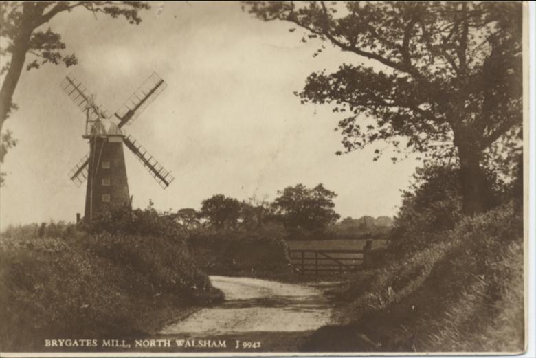 Photograph. Brygates Windmill, North Walsham (North Walsham Archive).