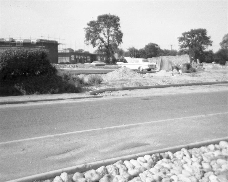 Photograph. Building the houses on Bluebell Road, North Walsham 1971 (North Walsham Archive).