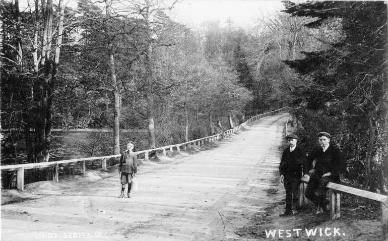 Photograph. Captains Pond in Westwick (North Walsham Archive).