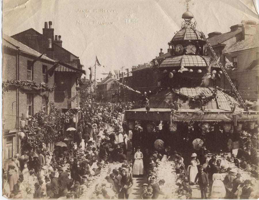 Photograph. Celebrations for the Golden Jubilee of Queen Victoria in 1887. (North Walsham Archive).