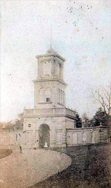Photograph. The Clock Tower, Gunton Park, near North Walsham. Flags from the tower were signals between Gunton Hall and Gunton Station. Photo G.McLean. (North Walsham Archive).
