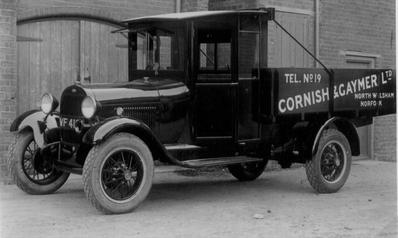 Photograph. Cornish and Gaymer's lorry. Bodywork built by Cornish & Gaymer, Millfield works, Norwich Road, North Walsham. (North Walsham Archive).