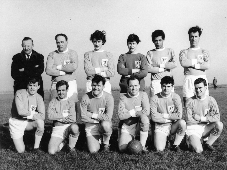 Photograph. Crane Fruehauf Football team - mid to late 1960s. (North Walsham Archive).