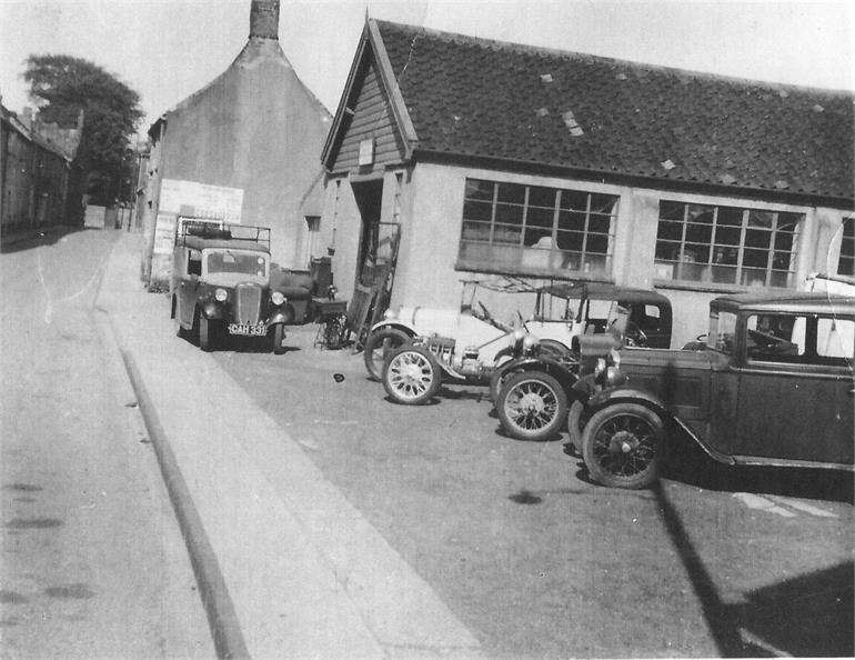 Photograph. D. K Rogerson Engineers, Coach Trimmers & Upholsterers. Hall Lane, North Walsham. (North Walsham Archive).