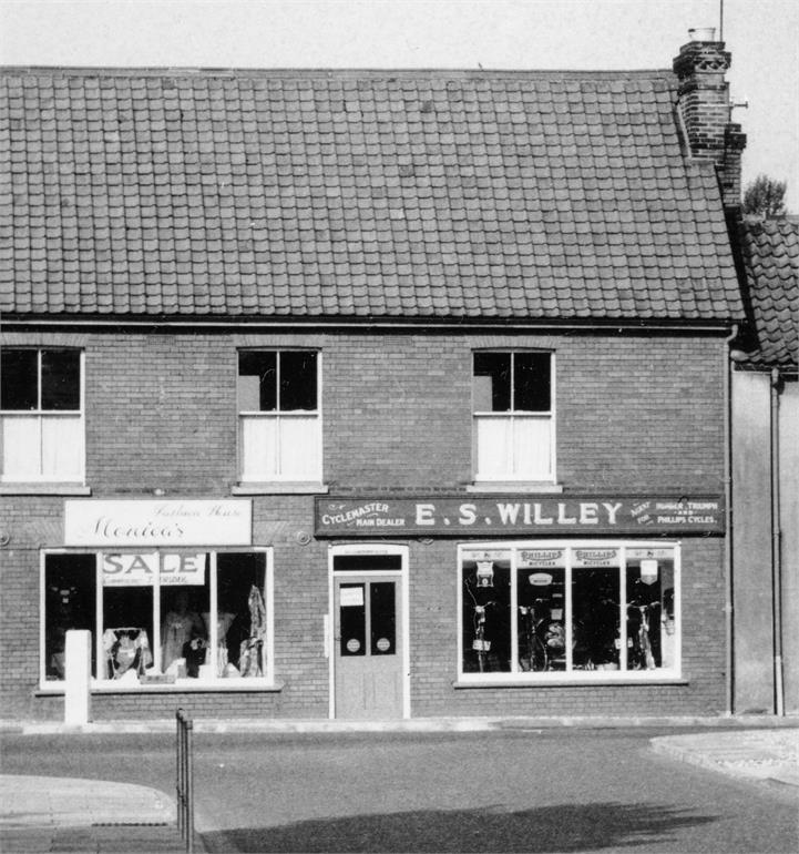 Photograph. E. S. Willey Cycle Repair Shop (North Walsham Archive).
