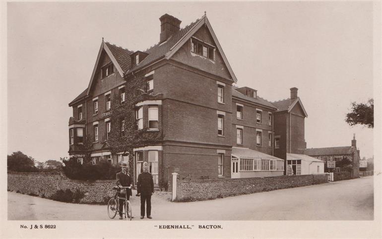 Photograph. "Edenhall", Bacton. (North Walsham Archive).