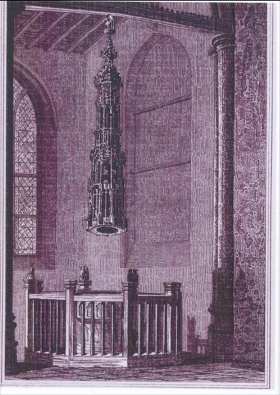 Photograph. The Font North Walsham Church, drawn by J.F. Neale, engraved by J.Le Keux. (North Walsham Archive).