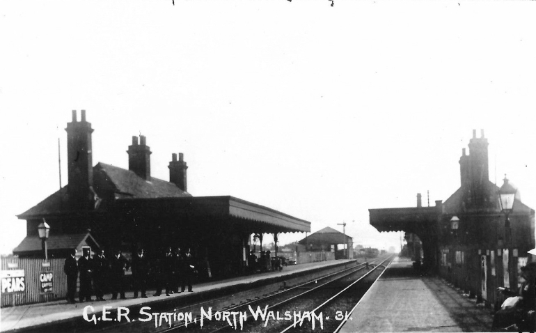 Photograph. G.E.R. North Walsham Railway Station (North Walsham Archive).