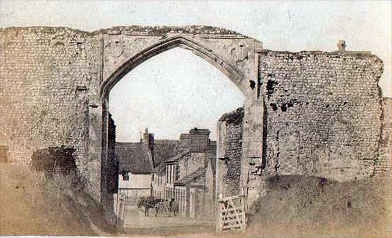 Photograph. Gateway of Bromholm Priory, Bacton.... looking north. Photo G.McLean. (North Walsham Archive).