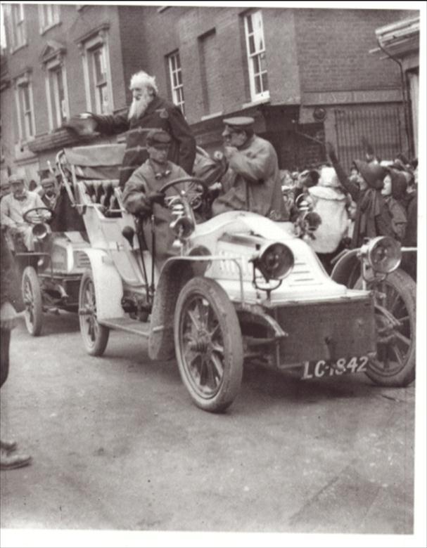 Photograph. General William Booth's Motorcade in North Walsham Market Place. (North Walsham Archive).