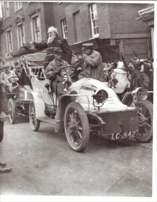 General William Booth's Motorcade in North Walsham Market Place. (North Walsham Archive) Photograph. General William Booth's Motorcade in North Walsham Market Place. (North Walsham Archive).