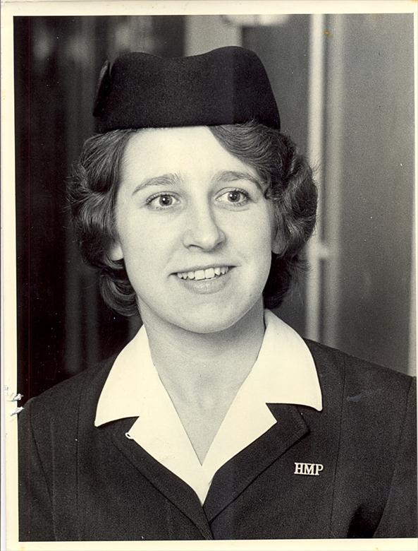 Photograph. Holloway Prison: Pauline Nearney in uniform in her capacity as a prison officer. (North Walsham Archive).