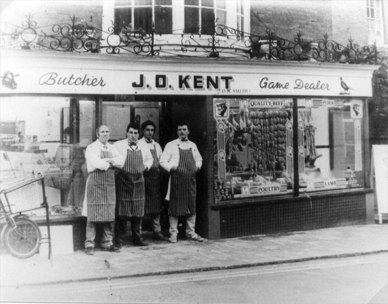 Photograph. Kent's Butchers, Market Street, North Walsham. Andrew Kemp; David smith; Clive Bird; Denis Woodhouse. (North Walsham Archive).