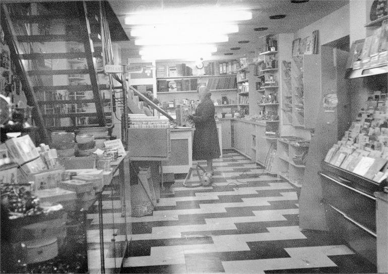 Photograph. Leeders Stationery Shop in North Walsham Market Place (North Walsham Archive).