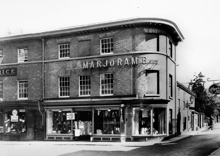 Photograph. Marjoram Brothers' Drapery Store, North Walsham (North Walsham Archive).
