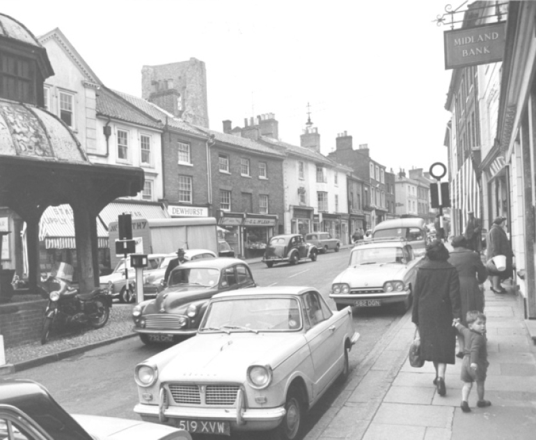 Photograph. Market Place on 11th October 1962 (North Walsham Archive).