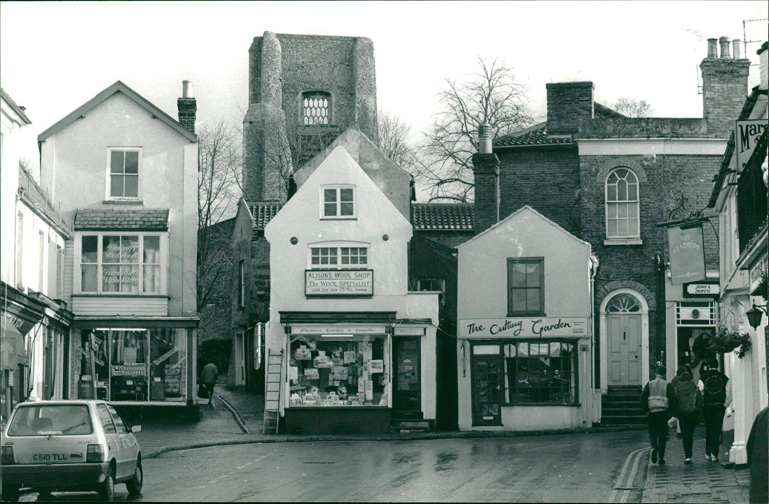 Photograph. Market Street in November 1988 (North Walsham Archive).