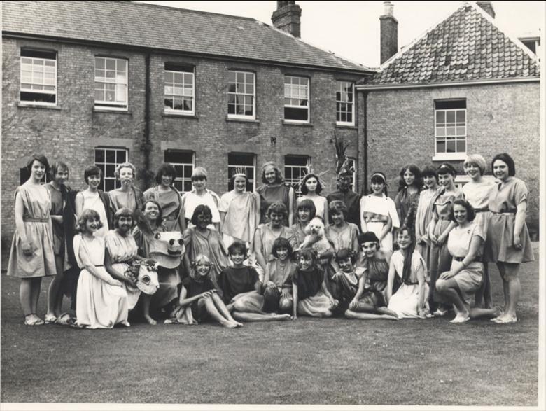 Photograph. A Midsummer Night's Dream, full cast. N.W.G.H.S. (North Walsham Archive).
