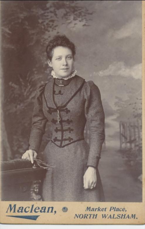 Photograph. Mrs Selina Maclean nee Dixon (North Walsham Archive).