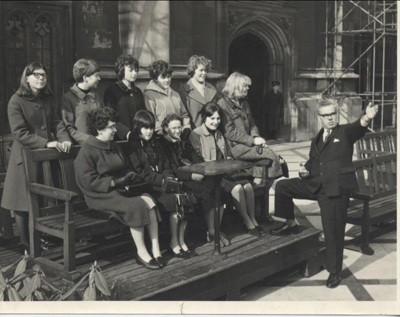 Photograph. N.W.G.H.S visit Houses of Parliament as guests of Bert Hazel M.P. (North Walsham Archive).