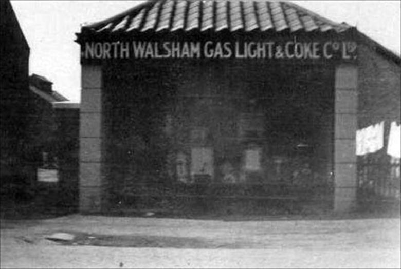 Photograph. North Walsham Gas Works Shop in Mundesley Road. (North Walsham Archive).