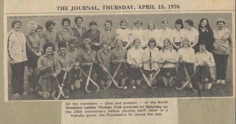 Photograph. North Walsham Ladies' Hockey Club, 25th Anniversary. (North Walsham Archive).