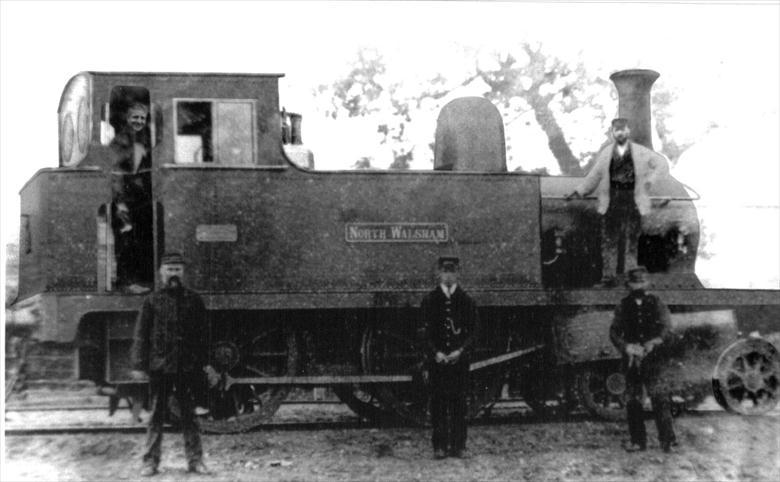 Photograph. The North Walsham locomotive (North Walsham Archive).